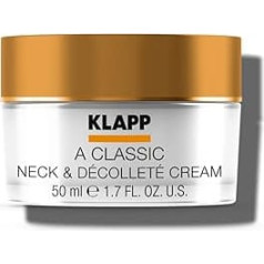 KLAPP Cosmetics - A Classic - Neck & Decollete Cream - with Vitamin A, E and F Protects Against Free Radicals and Prevents Premature Skin Ageing - For Demanding and Mature Skin - 50 ml