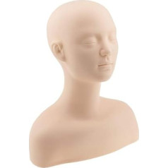 Tubayia Silicone Mannequin Head Mannequin Model Head Makeup Head for Acupuncture Massage Training / Make Up