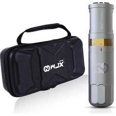 WJX W3 Tattoo Pen Machine Wireless Rotary Tattoo Machine Gun Mcore-C3 Motor with 7 Strokes Length 2.4-4.2 mm 1500 mAh Battery High Speed Charging with RCA Connector for Tattoo Artists (Grey)