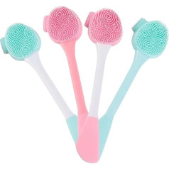 MAGICLULU Pack of 12 Hand-Held Cleansing Brush, Facial Washer, Silicone Scrubber, Blackhead Brush Remover, Facial Cleansing Brush, Beauty Facial Brush, Silica Gel Tool, Pores