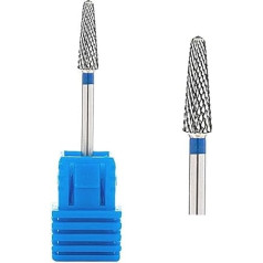 Natury Nails Tungsten Carbide Bit for Nail Lathe Manicure Pedicure Enamel Acrylic Nails Gel Nails Rotary Drill Bit (Medium Grain)