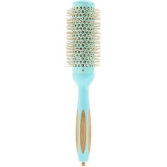 TB TOOLS FOR BEAUTY T4B ILU BambooM Bamboo Round Styling Hair Brush for Medium Length Hair with Removable Tips, Ceramic Coating and Nylon Bristles, Pastel Colour, 35 mm, Pack of 1