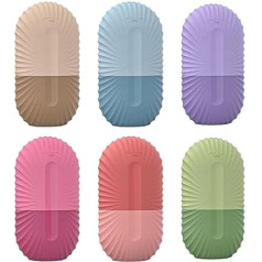 1/6 Pieces Ice Face Roller - Eye Puffiness Face Ice Mold Reusable Cooling Ice Cube Roller Silicone Skin Care Beauty Roller Skin Rejuvenation Ice Mold Face Roller for