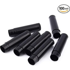 100pcs 5ml Lip Balm Containers Clear Plastic Empty Lipstick Lip Balm Container Tube Lip Balm Tubes Lip Gloss Balm Container for DIY Lipstick (Black)