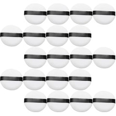 SOLUSTRE Powder Puff 20 Pieces Small Make-Up Puffs Round Make-Up Sponge Face Make-Up Pads Make-Up Accessories for Powder Foundation Cream Powder Concealer 6 x 6 cm Girls Cosmetic Puff