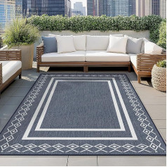 Arenarug Outdoor-Teppich, wasserdicht, für Terrassen, rechteckig, marokkanisch, geometrische Teppiche, waschbar, groß, für Wohnmobil, Picknick, Hinterhof, Deck, Balkon, Veranda, Strand, 1,5 m x 2,4 m