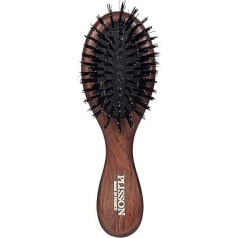 Plisson - Pneumatic Hair Brush for Men and Women - Mini Brush Traditional 13cm - Natural Wood 100% Pure Boar Bristles