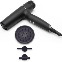 Corioliss Whisper Professional Hair Dryer Super Quiet Lightweight 330g Powerful Self Cleaning Mode Ion Diffuser and 2 Nozzles