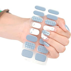 Halbgehärtete Gel Nagelaufkleber/LED Lampe Erforderlich 16 Gel Nagellack Wraps Modisches Gel Nagelkunstaufkleber Für Frauen