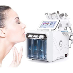 Schönheitsinstrument 6 in 1 Small Bubble Oxygen Beauty Machine Water Jet Injection Hydrogen Peroxide Skin Care Rejuvenation Cleaning Blackheads Face Dirt for Family, Beauty, Salon