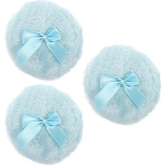 OHPHCALL Pack of 3 Baby Powder Tassel Loose Powder Puff Puffs Elf Powder Puff Fluffy Powder Puffs for Body Powder for Women Face Wash Pad Toddler Sponge Plush Mineral