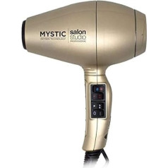 Salon Studio Professional - Professional Mystic Oxygen Hair Dryer - Ionic Hair Dryer for Coloured and Bleached Hair - Golden Colour