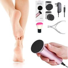 Electric Foot File for Hard Skin, Adjustable Speed, Electric Foot Sander, Pedicure Tools with 60 Sandpaper Discs and Clean Brush, Electric Foot File, Portable for