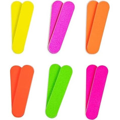 ZCollection 12 x Mini Nail Files Neon