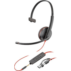 Poly Austiņas blackwire 3215 mono usb-c/a+3,5mm 8x227aa