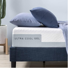 Zinus Ultra Cool Gel Mattress, Foam, White, 150 x 190 cm
