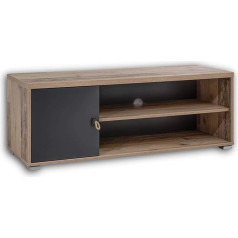 Stella Trading Merlin Elegant Youth's Room TV Board - Stylish Low Board in Old Style Look Anthracite - 120 x 43 x 42 cm (W x H x D)