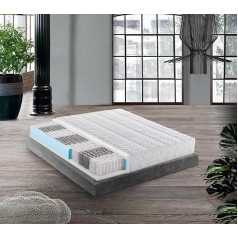 Mentor Morfeo Pocket Spring Mattress for Single Bed, Height 23 cm, Seven Sleeping Areas, Removable and Washable Cover 180 x 200 cm