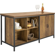 Sobuy KNL01-F Kitchen Island Freestanding Kitchen Cabinet Highborad Chest of Drawers Sideboard Bar Table Buffet Industrial Design WHT Approx. 170 x 89 x 60 cm