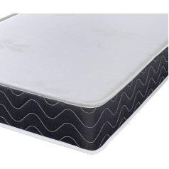 Extreme Comfort Ltd Mars Spring Mattress, Textile, White, 3 ft Standard Single (90 cm by 190 cm)