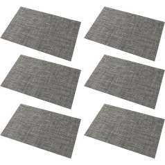 GUIJIALY Tischsets-Set mit 6 Waschbaren, Abwischbaren Tischsets für Den Küchentisch, Hitzebeständige, rutschfeste Tischsets-B, Einfache Installation