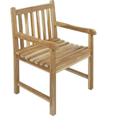 SAM Caracas 53263261 Garden Chair, Teak Wood, Solid Wood, for Balcony, Patio or Garden [53263261], Brown