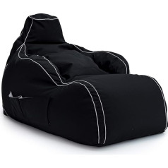 Game Over Video Game Bean Bag Deck Chair | Living Room | Side Pockets for Controller | Headset Holder | Made in the UK | Ergonomic Design for Relaxed Players (Cosmic Smoke)