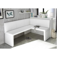 MyStyleWood Corner Bench, Olga Kitchen Bench, Thick-Padded Faux Leather, Easy Care, Sturdy Wooden Frame