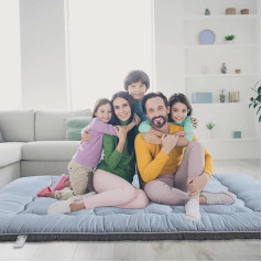 Neutype Futon Mattress Sleeping Mat on Floor for Adults - Suitable for Camping, Car Trips, Guest Room, Japanese Futon Mattress, Queen Size