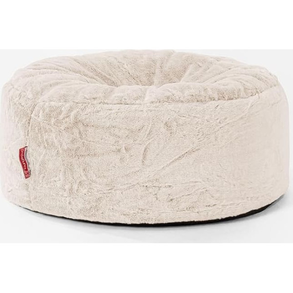 Lounge Pug - Pouf Stool - Rabbit Faux Fur White
