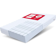 FDM Pearl Mattress 180 x 200 cm Cold Foam Mattress Height 20 cm Hardness H4 7 Lying Zones Oeko-Tex Suitable for Allergy Sufferers Cover Washable HR Foam