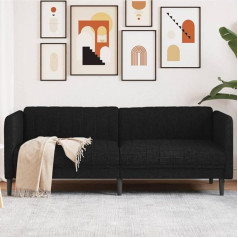 Willood Sofa 3 Seater Black Fabric