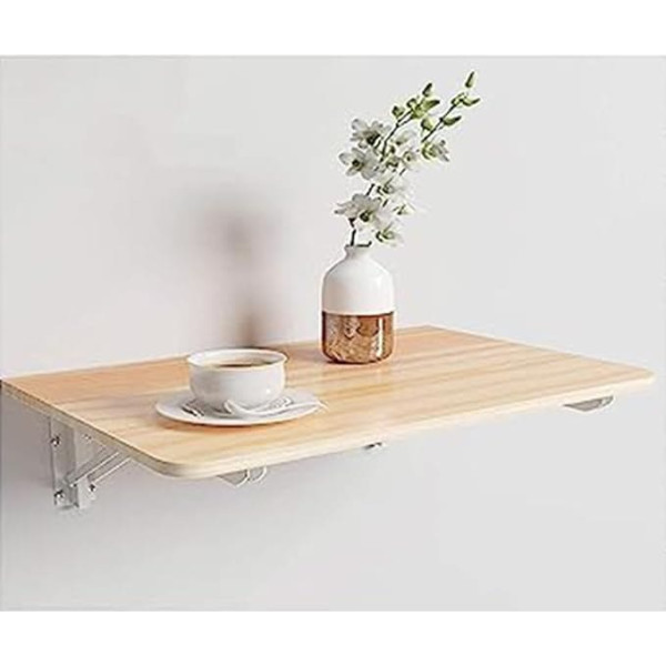 ‎Generisch Klapptisch zur Wandmontage, mit Halterungen, platzsparend, vielseitig einsetzbar, Werkbank, Computertisch, Frühstücksbartisch (Größe: L 100 x B 50 cm x L 39 x B)