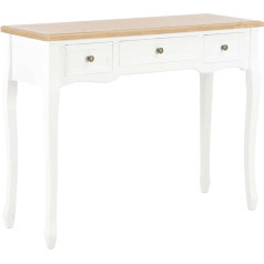 Vidaxl Console Table with 3 Drawers Console Side Table Storage Table Hallway Table Dresser Sideboard Dressing Table Cosmetic Table White