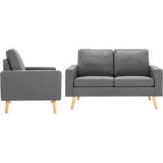 Ciadaz Modular Pouf, Sleeping Chair, Couch for Teenager's Room, Floor Sofa, Seat Cushion, Armchair Patchwork, Lazy Sofa, Lounge Chair for Living Room, Light Grey Fabric