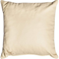 Centaur - Decorative Leather Cushion 40 x 40 cm for Sofa or Bedroom Champagne / Beige - Real Leather Cushion Sofa Cushion Leather Look