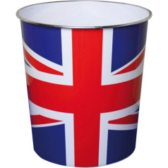 JVL Novelty Union Jack British Flag Waste Paper Bin, Plastic, 25 x 26.5 cm