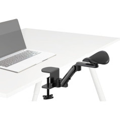 hjh OFFICE RELEX RT1 Ergonomic Armrest Support, Padded, Freely Moving Arm Rest for Table, Standing Desk, Desk Accessories, Black