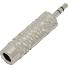 5131# Džeka caurlaide: kontaktdakša 3,5 kontaktligzda 6,3 metāla stereo ligzda