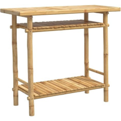 Vidaxl Console Table, Hallway Table with Storage Space, Side Table for Living Room, Bedroom, Patio, Balcony, Sofa Table, Sideboard, Bamboo