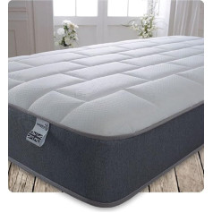 Starlight Beds 4ft Memory Foam Mattress - White/Grey