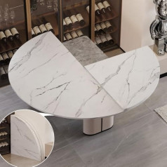 Generisch Große, runde, klappbare Tischplatte, 120 cm – 200 cm Durchmesser, runde Holztischplatte, platzsparend, Catering-Bankett-Partytisch ohne Beine, klappbare Tischplattenverlängerung, nur große,