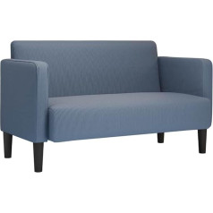 ‎Vidaxl vidaXL Two Seater Sofa Blue 109cm Corduroy Fabric Two Seater Sofa Sofa Padded Sofa 2 Seater Sofa Couch Upholstered Sofa Lounge Sofa Living Room Sofa