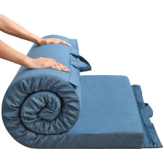 Maxyoyo Tragbare Futon-Matratze, faltbare Camping-Matratze, hypoallergener Stoff und dicke Schaumstoff-Matratzenauflage mit Griff und Reißverschluss