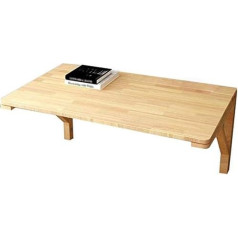 Generisch Schwebendes Wandregal mit faltbarem rechteckigem Massivholztisch, minimalistischer Schreibtisch für Computerarbeit