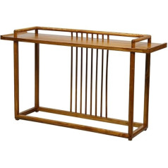 Farmhouse Wooden Console Table Rustic Entrance Table for Living Room Narrow Long Sofa Table Hallway Behind Couch Entrance Table (Brown) 150cm