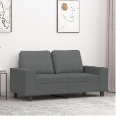 Generisch Jiangboyue-359384 2-Seater Sofa Dark Grey 120 cm Fabric