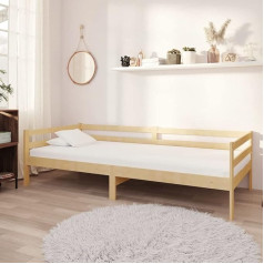 Homgoday Day Bed with Mattress Sofa Bed Sofa Bed Sofa Bed Sofa Bed Sofa Couch Guest Bed Teenager's Room Bed Wooden Bed for Living Room 90 x 200 cm Pine Solid Wood