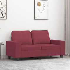 Ccciner 2-Seater Sofa Wine Red 120 cm Fabric, Elegant 2-Seater Sofa in Wine Red for Highest Seating Comfort and Stylish Living Sofas and Couches