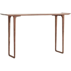 Generisch Rustikaler schwarzer Walnuss-Schmaler Konsolentisch mit chinesischem Stil Design für Eingangsbereich oder Wohnzimmer, Massivholz Sofatisch gegen die Wand (mittel)